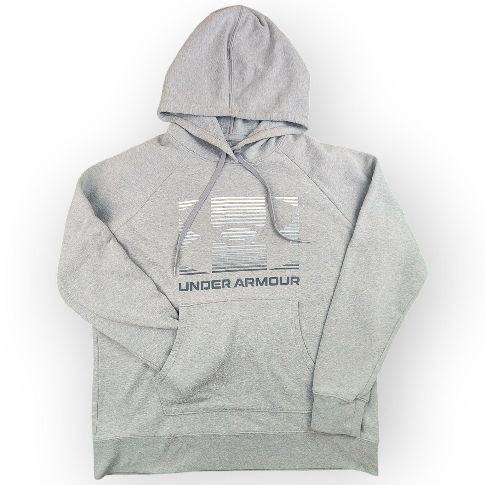 Under Armour Men's Gray HeatGear Hoodie Pullover Sweatshirt Size Large